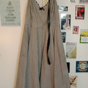 3X Black Gingham Unique Vintage dress